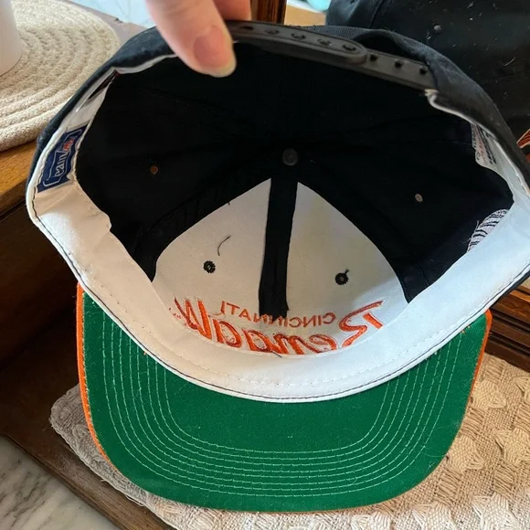 NFL Cincinnati Bengals Vintage 90's Embroidered Logo Script Hat Black & Orange - Picture 6 of 8